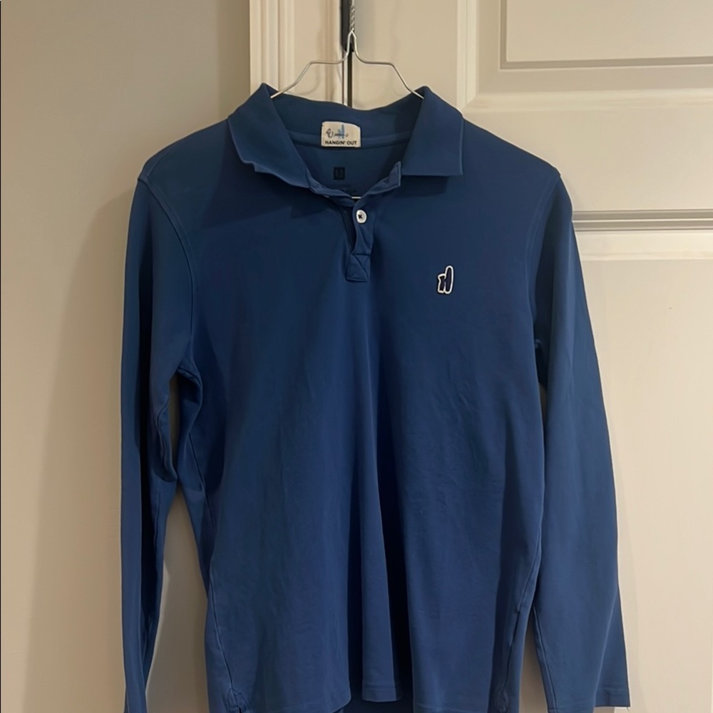 Johnnie O Classic Blue Kids Long sleeve Polo Shirt